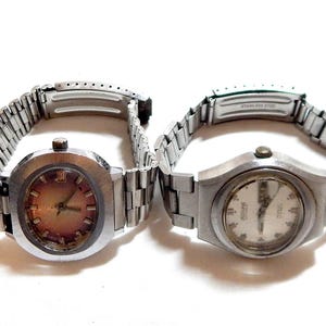 Lot 4 Watches Automatic, Watch Pomar, Watch Aseikon, Watch Atami, Watch Invicta Wrist Watch, 1970c, Watch Men, Parts, Needs Revision