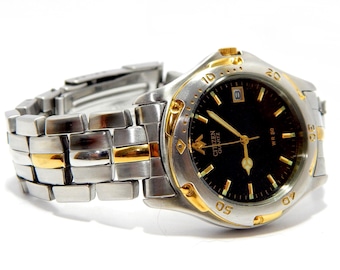 Montre CITIZEN, Citizen Quartz, 36 mm, vers 1980, montre-bracelet, montre unisexe, acier inoxydable et or, cadeau d'anniversaire, anniversaire, montre Van