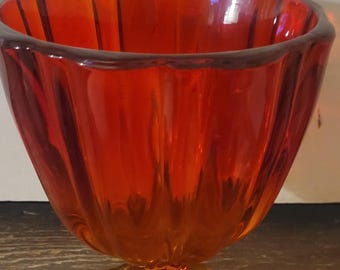 VASE Jeannette Amberino vintage des années 1950 en rouge