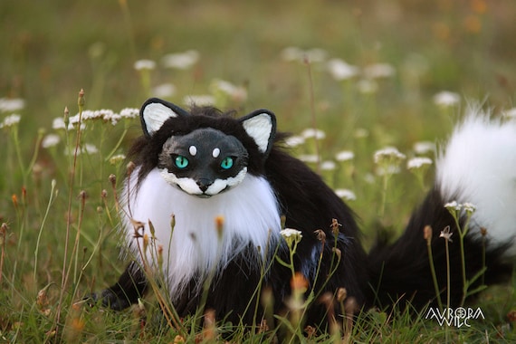 Zorro Negro Cachorro Chibi Ooak Arte La Muneca Etsy