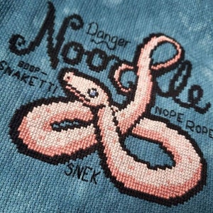 Danger Noodle, Snek, Snake Pattern - Cross Stitch Pattern