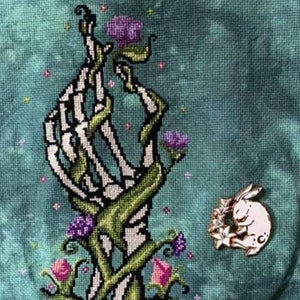 Life After Death, Hand and Vine Cross Stitch Pattern
