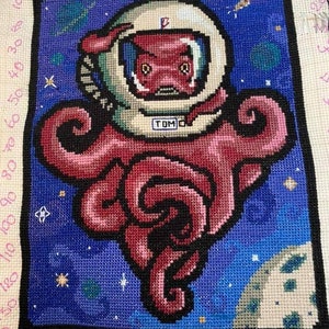 Space Octopus Oddity - David Bowie Tribute Cross Stitch Pattern