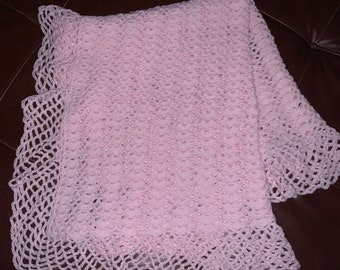 Baby Blanket Crochet Pattern, Digital Download Baby Pattern, Lacy Vintage Baby Pattern, Instant Download