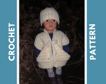 Pocket Shawl and Cap Doll Crochet Pattern