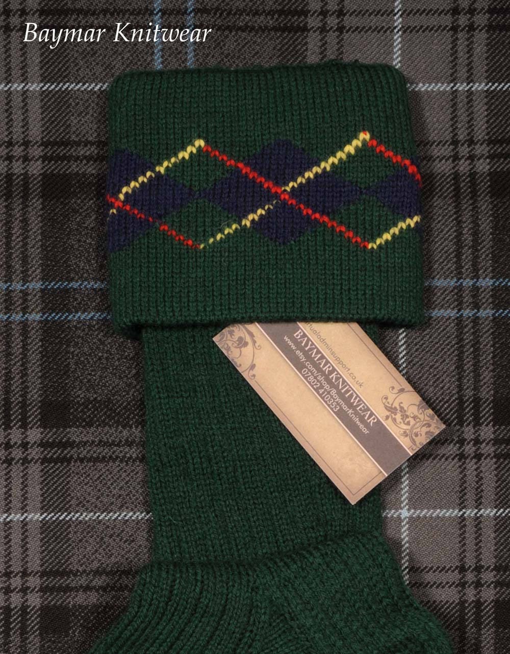 hand knitted kilt socks
