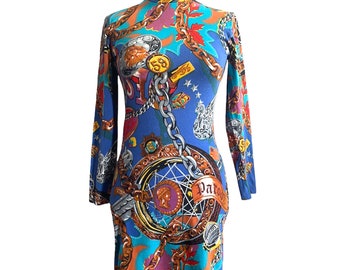 Dolce and Gabbana Denim Bustier Dress 90s D&G Vintage Denim Wiggle