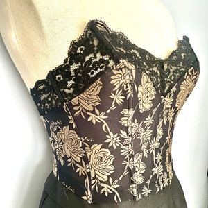 La Perla bustier boned strapless corset La Perla corset boned bustier strapless La Perla knit bustier with lace boned soft boning