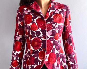 フリースジャケット DOLCE & GABBANA DARK RED MULTICOLOUR VISCOSE BLEND BLAZER Italian men's suits and luxury blazer | Dolce&Gabbana®