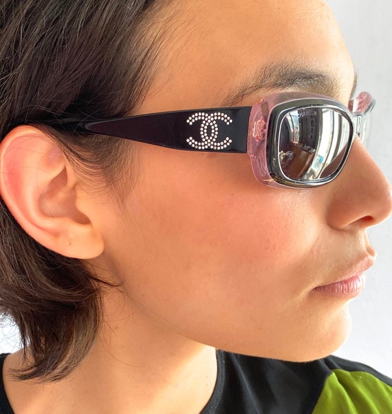 Vintage Chanel sunglasses rhinestone Chanel Havana