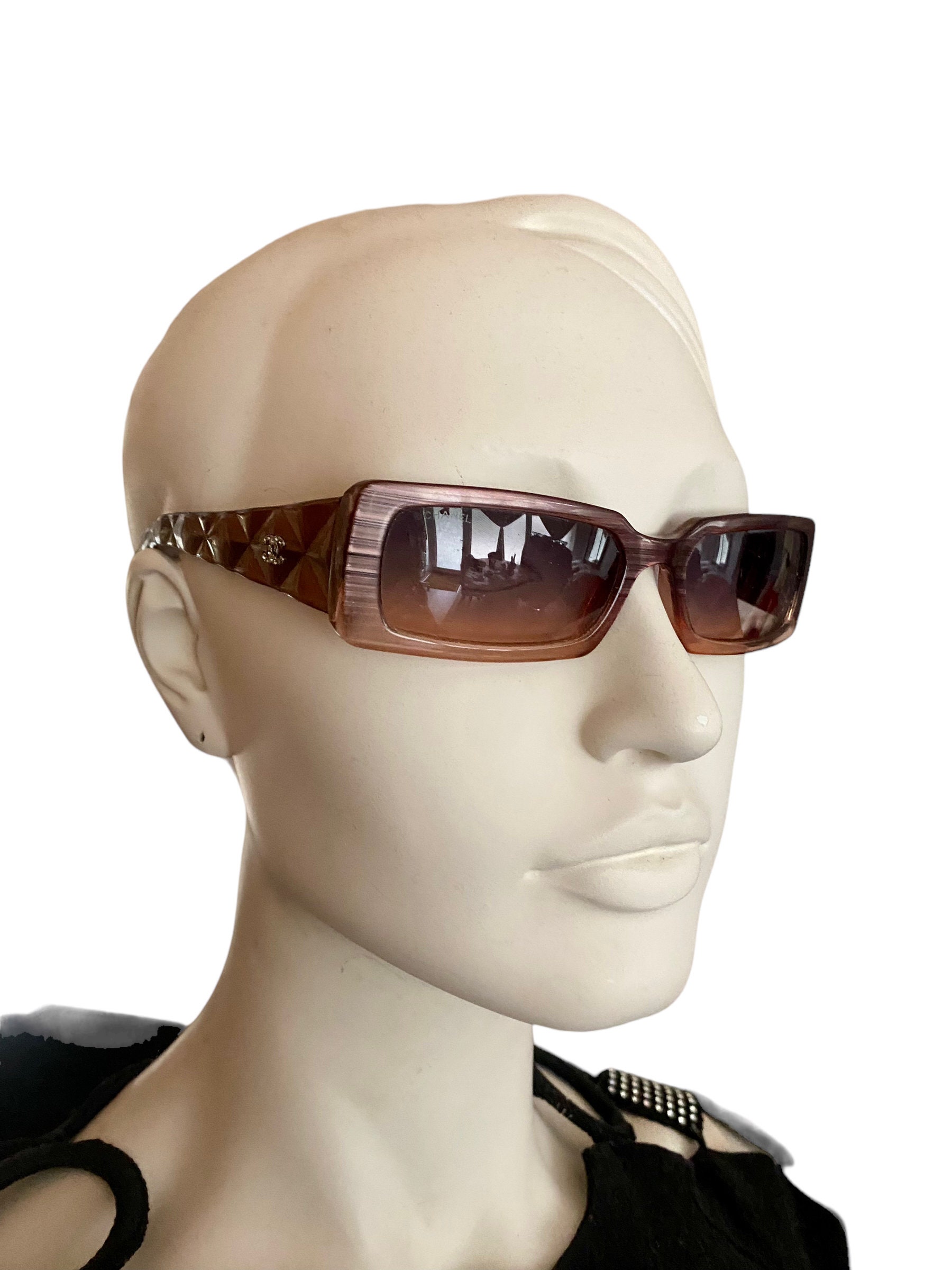 Chanel Sunglasses Quilted Arms Chanel Quilted Arm 5046 90s 
