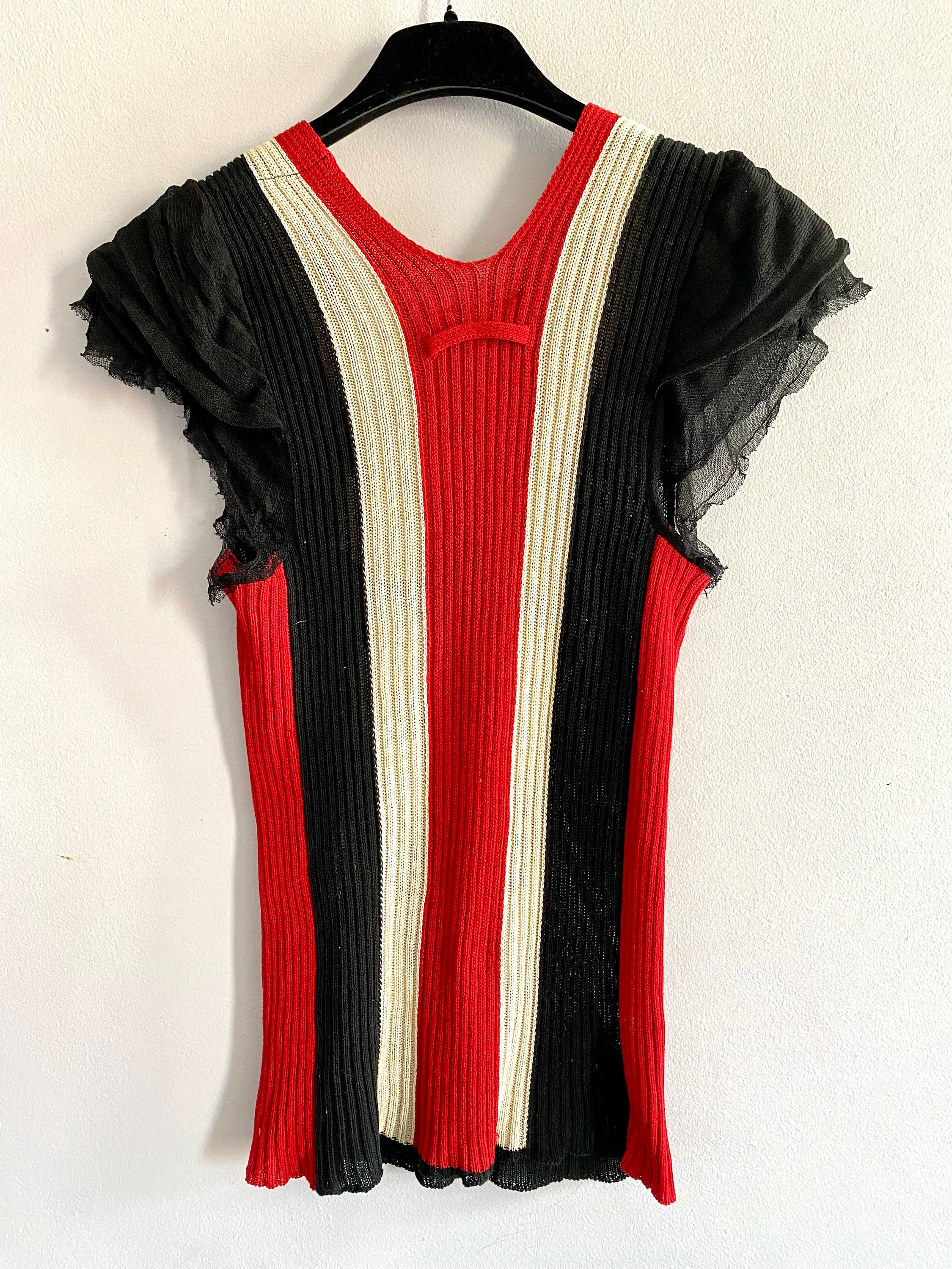Jean Paul Gaultier Crochet Top Openwork Knit Top 00s