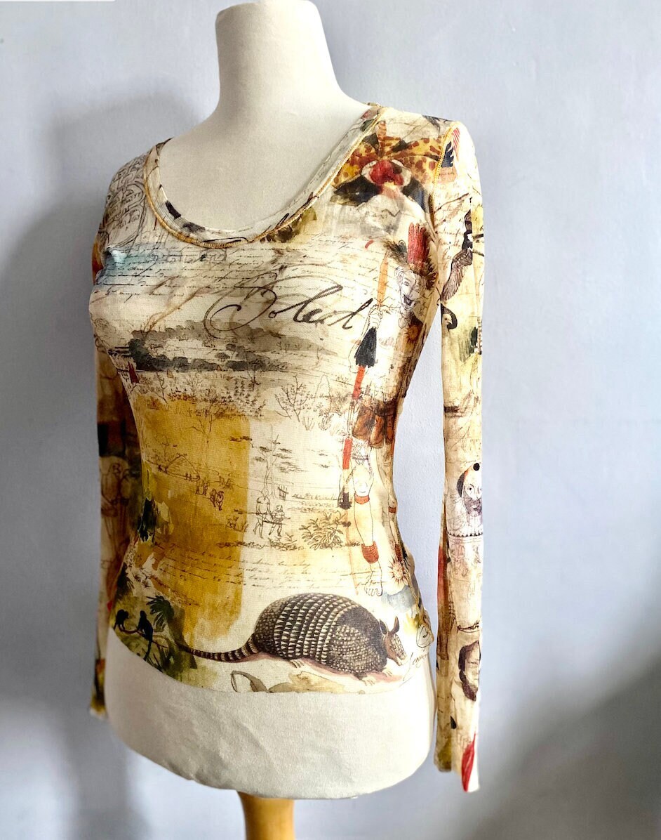 Gaultier Tattoo Top - Etsy Gaultier Tattoo Top - Etsy