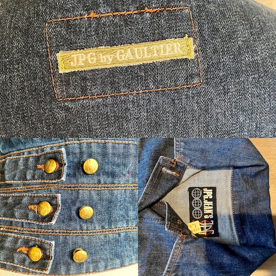 Jean Paul Gaultier Denim Jacket JPG Jean's Fitted Jean