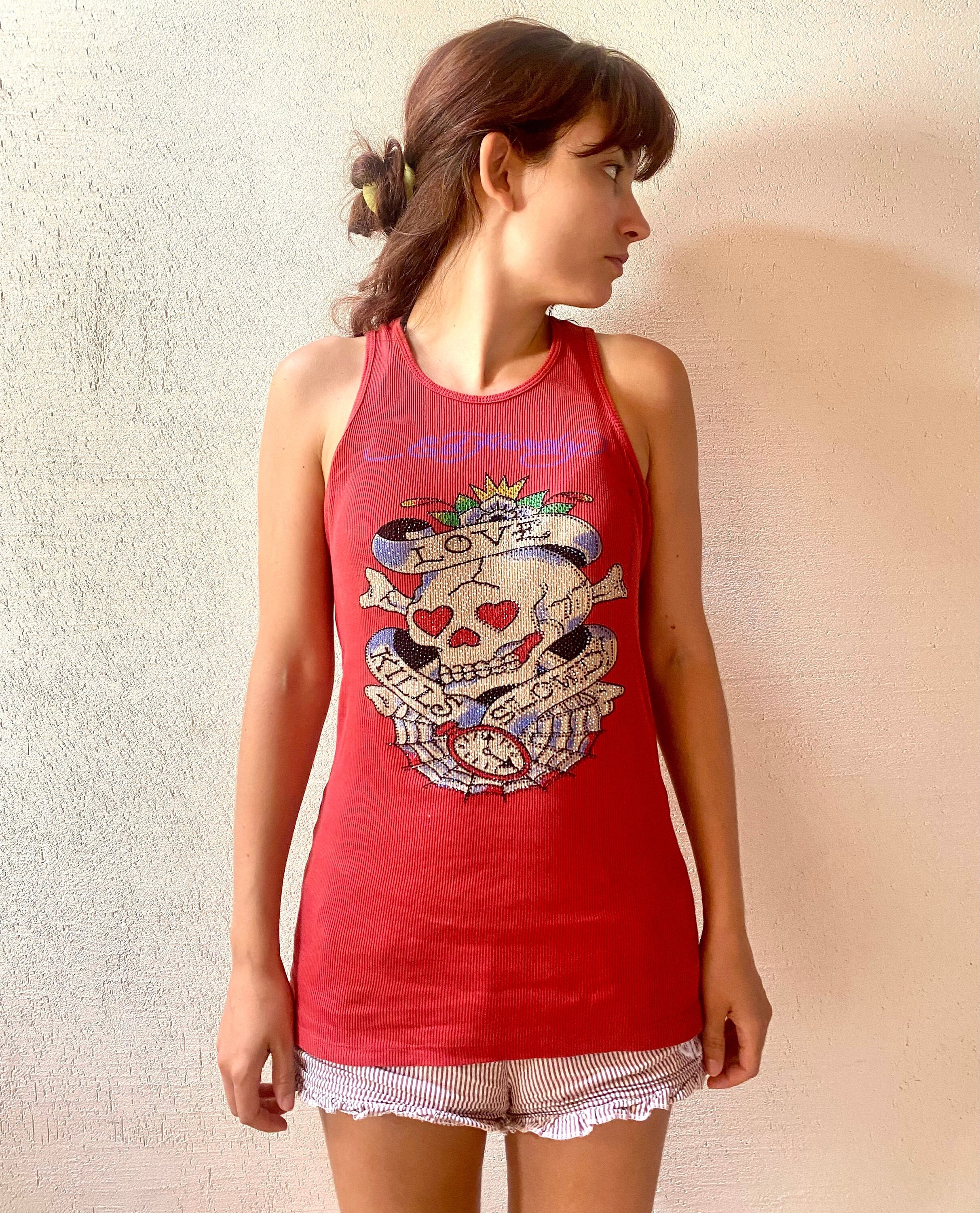 Sculptor X Ed Hardy] Rib Tank Top Cream - Sculptor