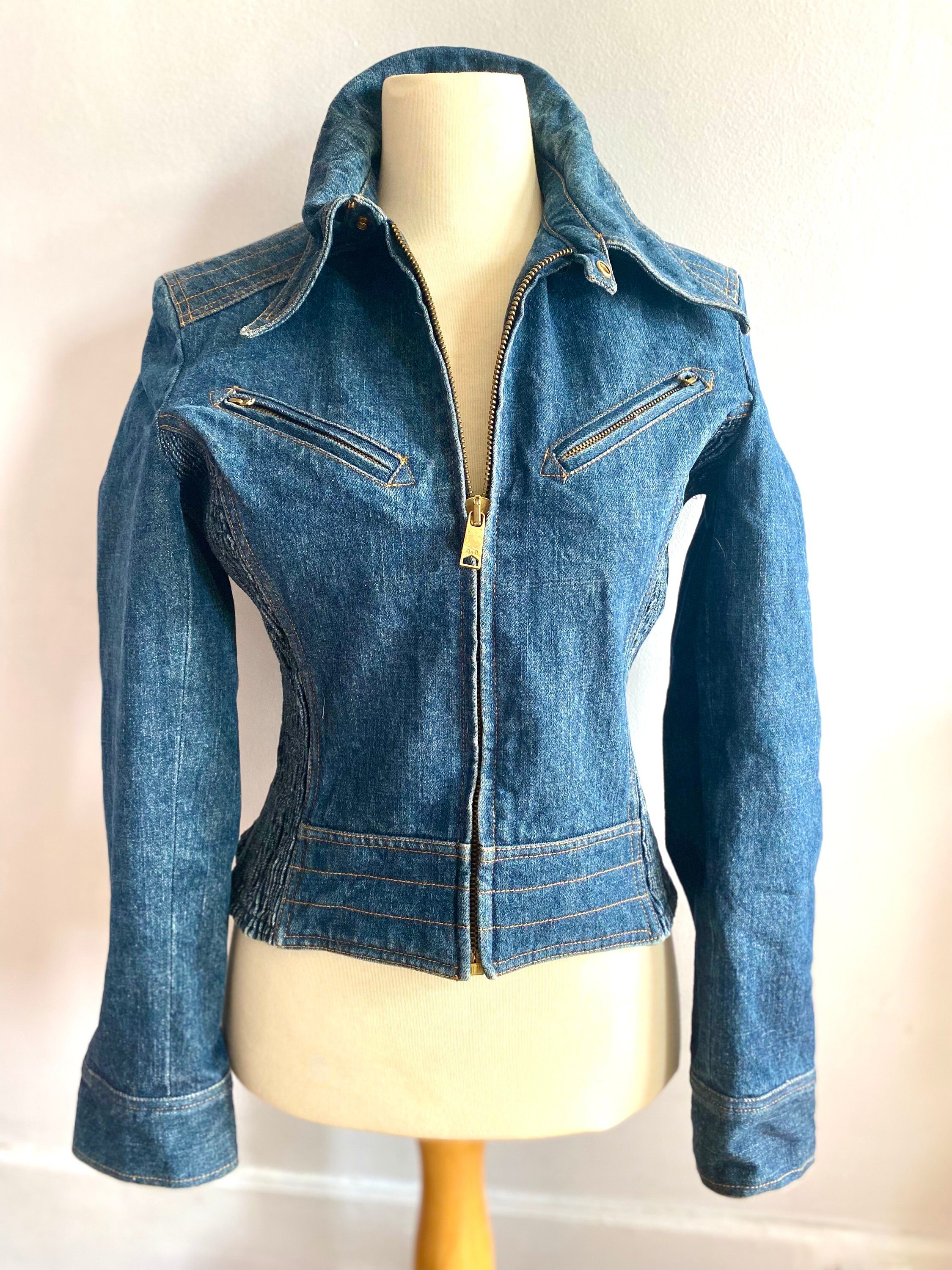 ジャケット・アウター D&G Dolce and Gabbana D&G Denim Moto Jacket Quilted Denim