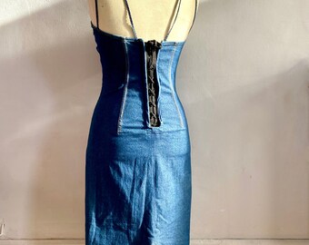 Vintage 90s D&G Boned Denim Dress With Laced Back Dolce Dress Back Lacing  Boned Corset Dress 90s Dolce Gabbana - Etsy
