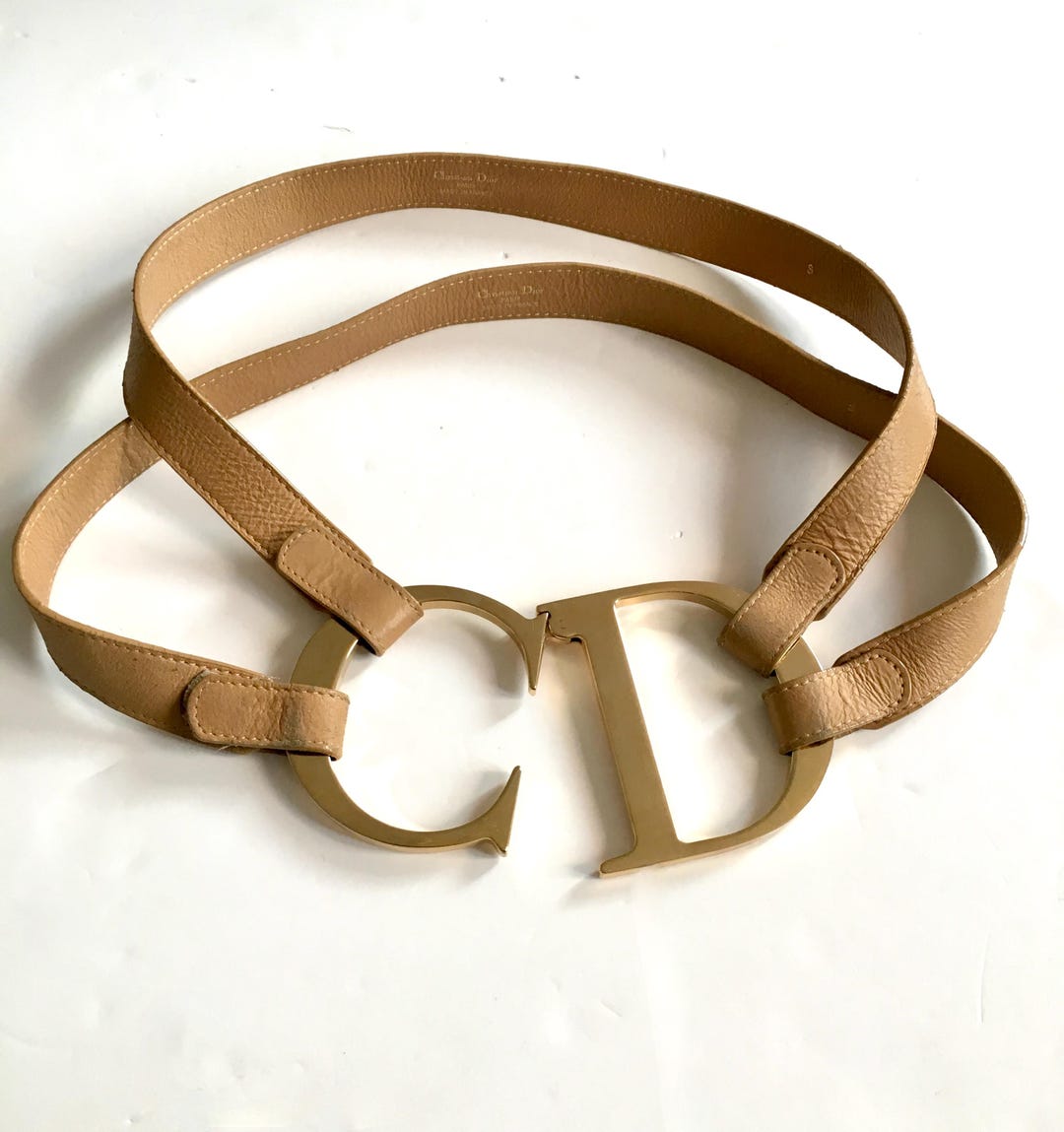 Vintage Dior Y2K Gold DIOR Logo Belt Buckle – Galliano Era Statement Dior Galliano Belt - Etsy main image 3