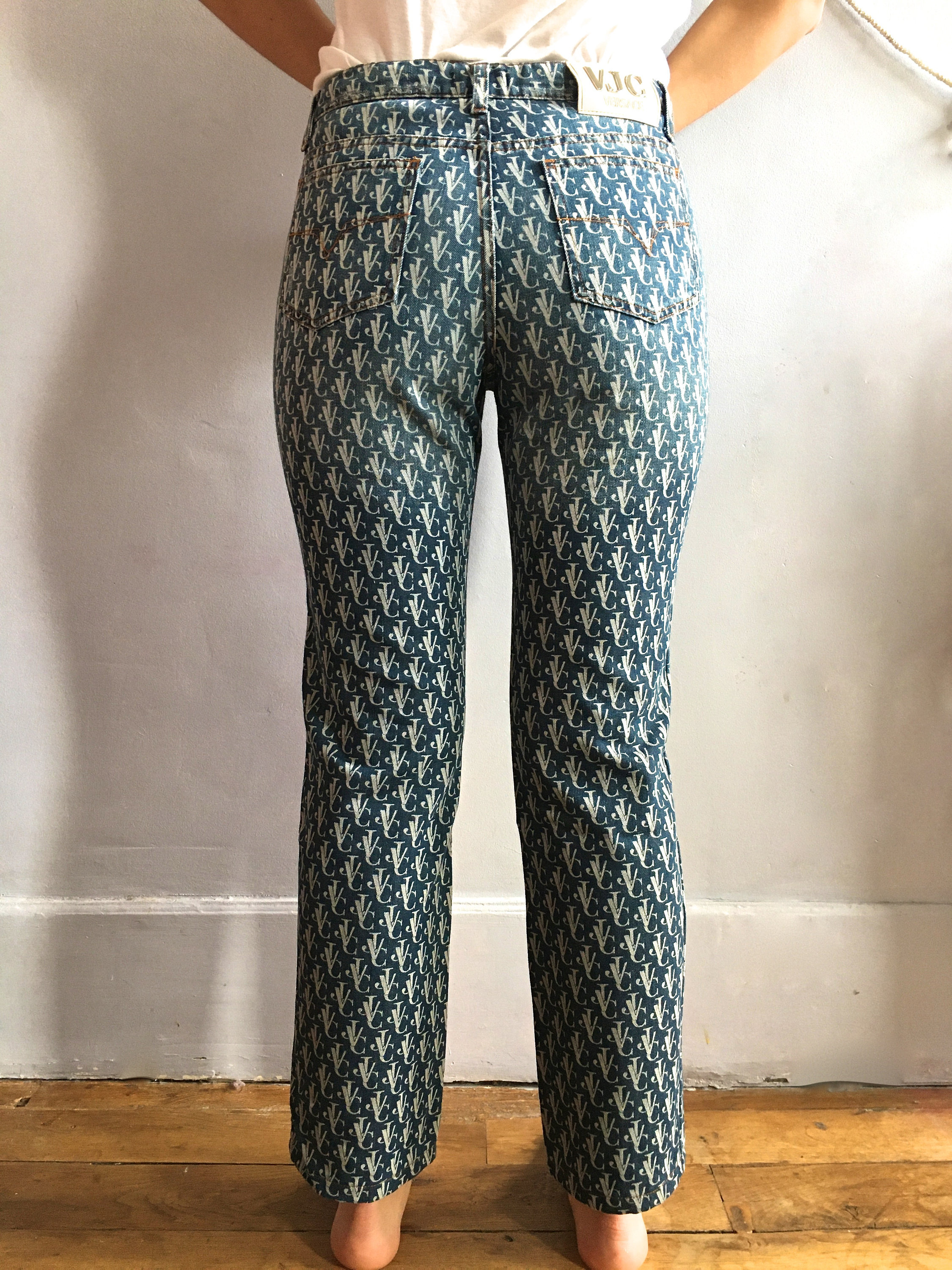 Monogram Printed Denim Pants - Men - Ready-to-Wear