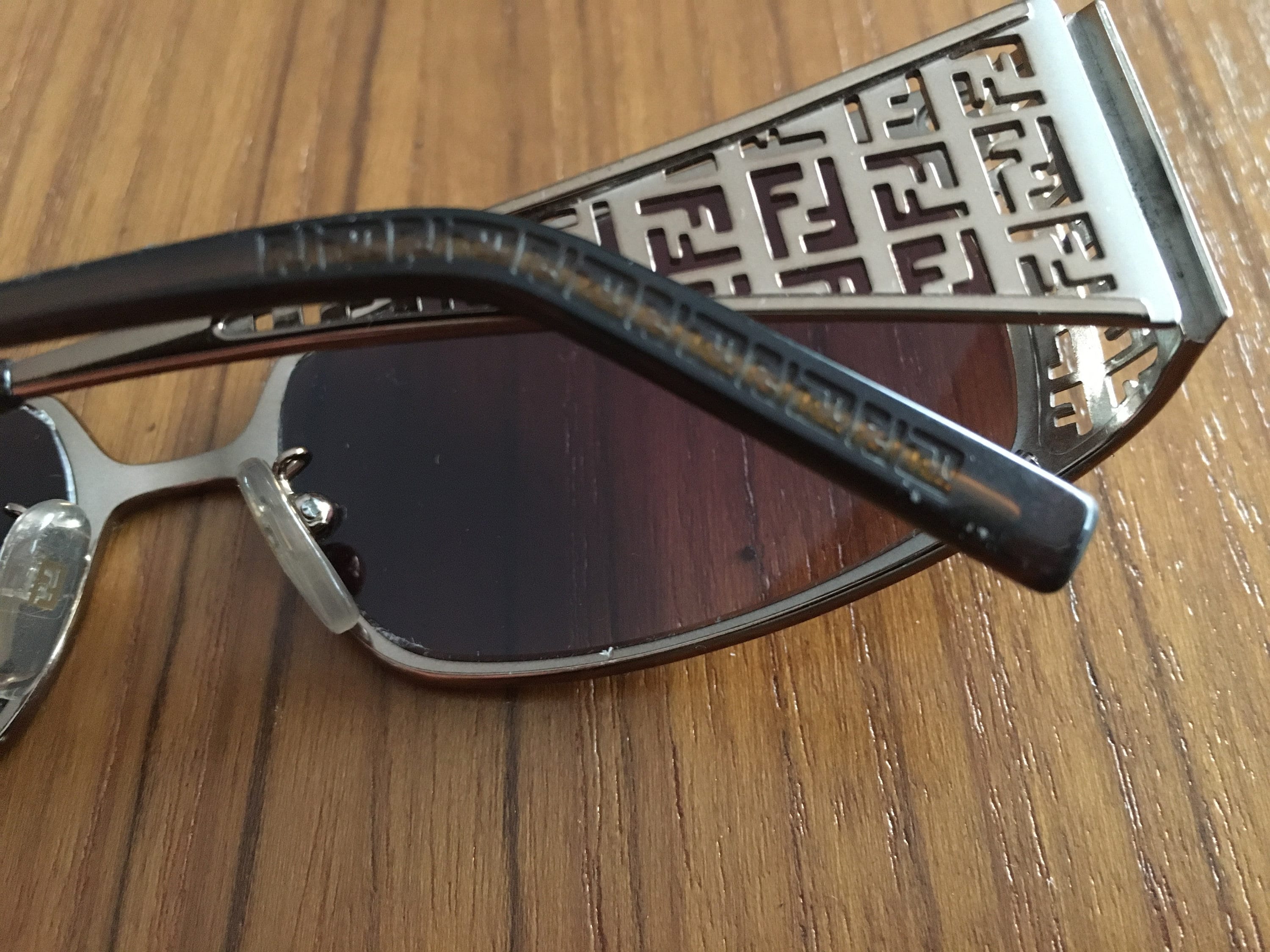 Fendi Zucca Sunglasses Vintage Fendi Metal Glasses Cut Out F