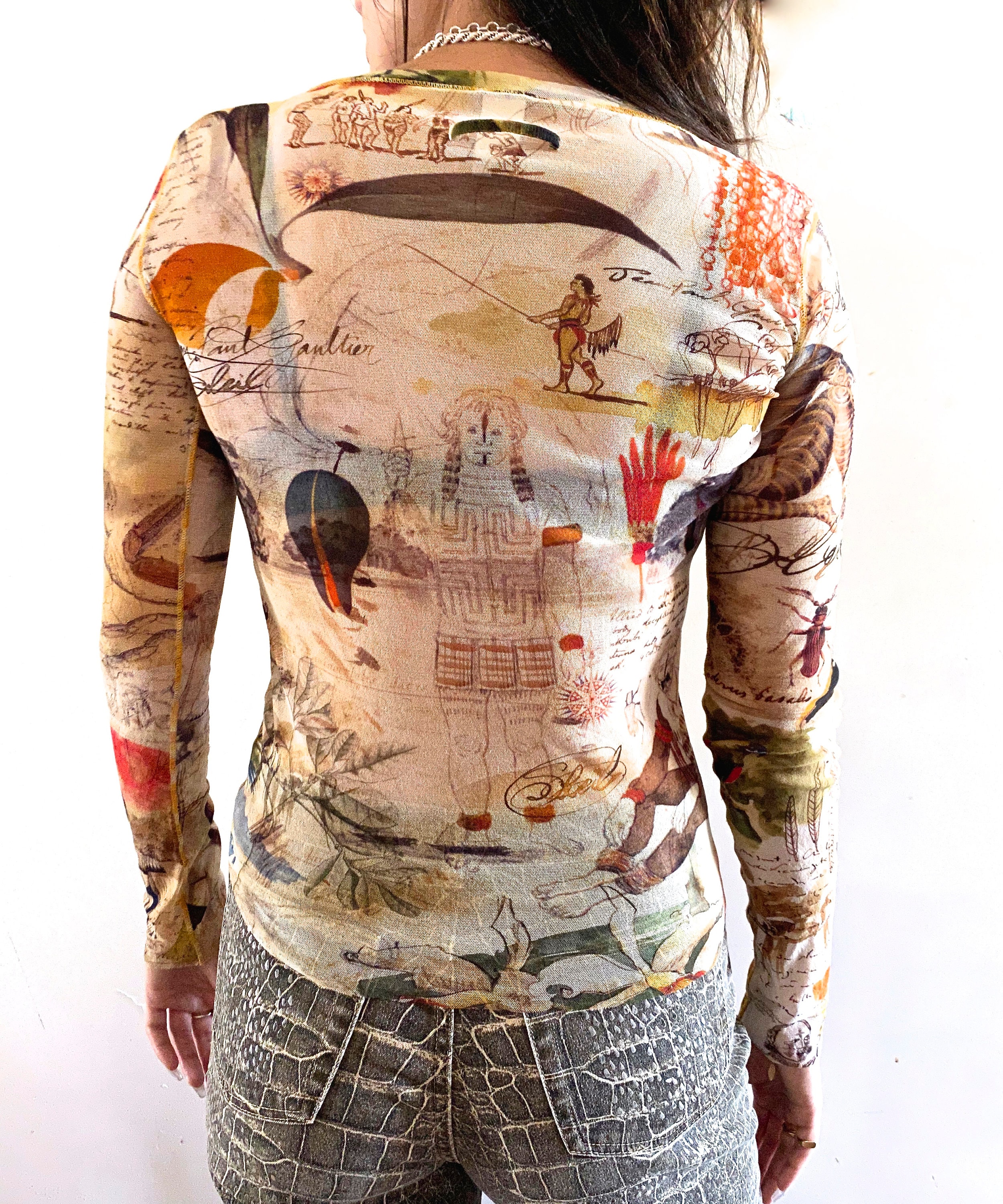 Vintage Jean Paul Gaultier Mesh Top, SS99 Armadillo Print - Etsy