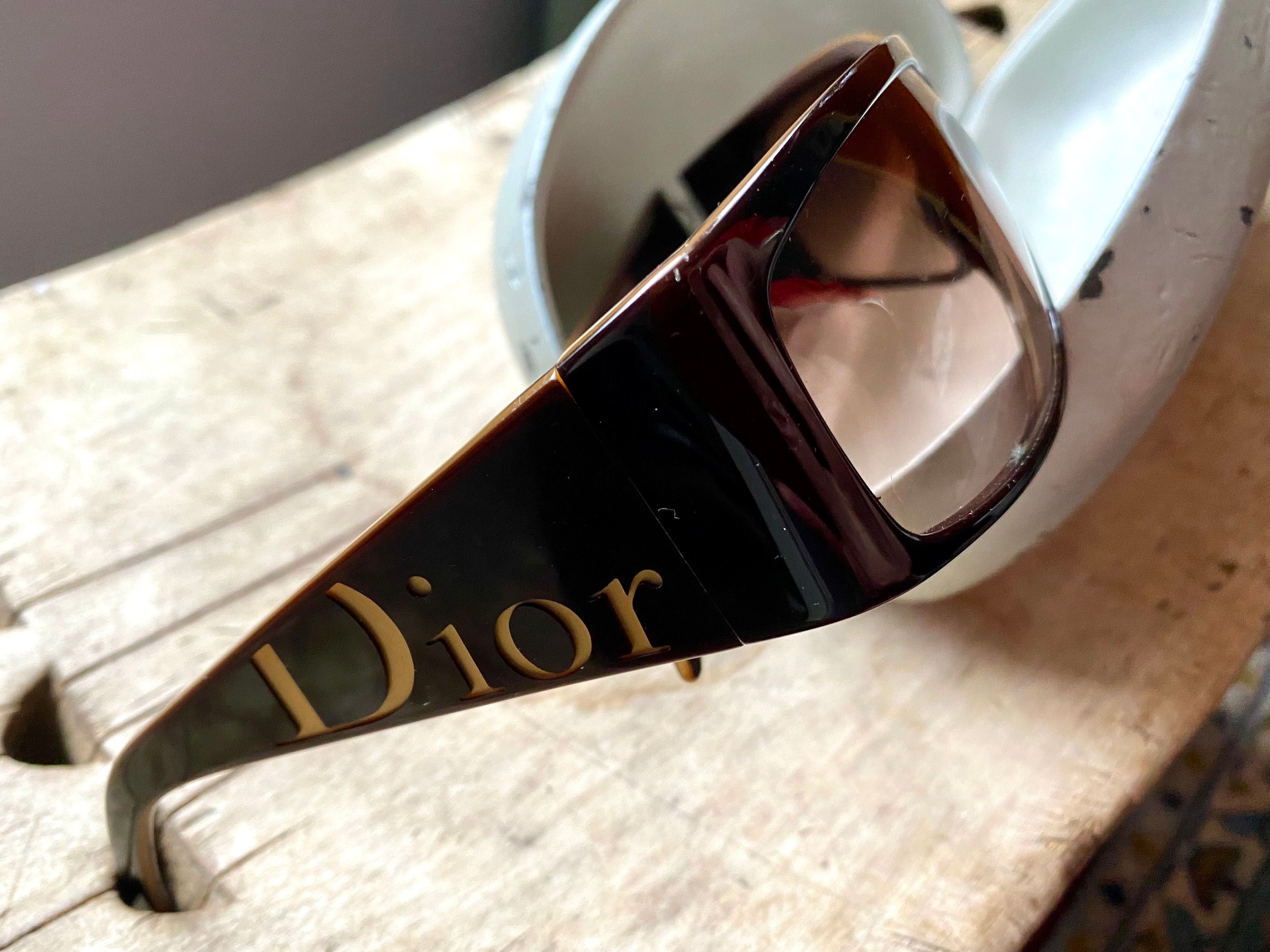 Vintage Dior Wrap Sunglasses: John Galliano Era, Side Logo Your 