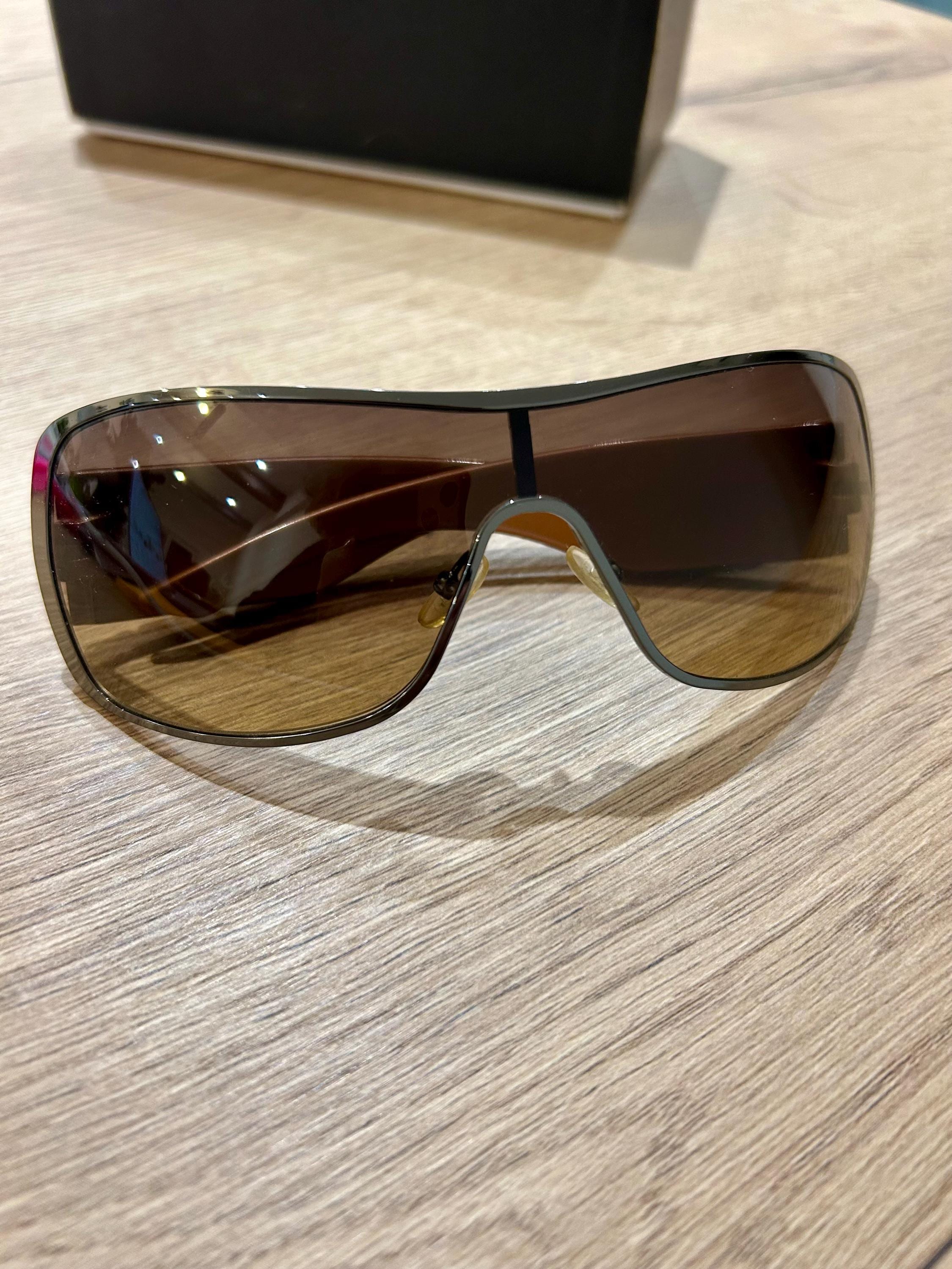 Vintage Dior Rhinestone Shield Sunglasses: John Galliano Y2K