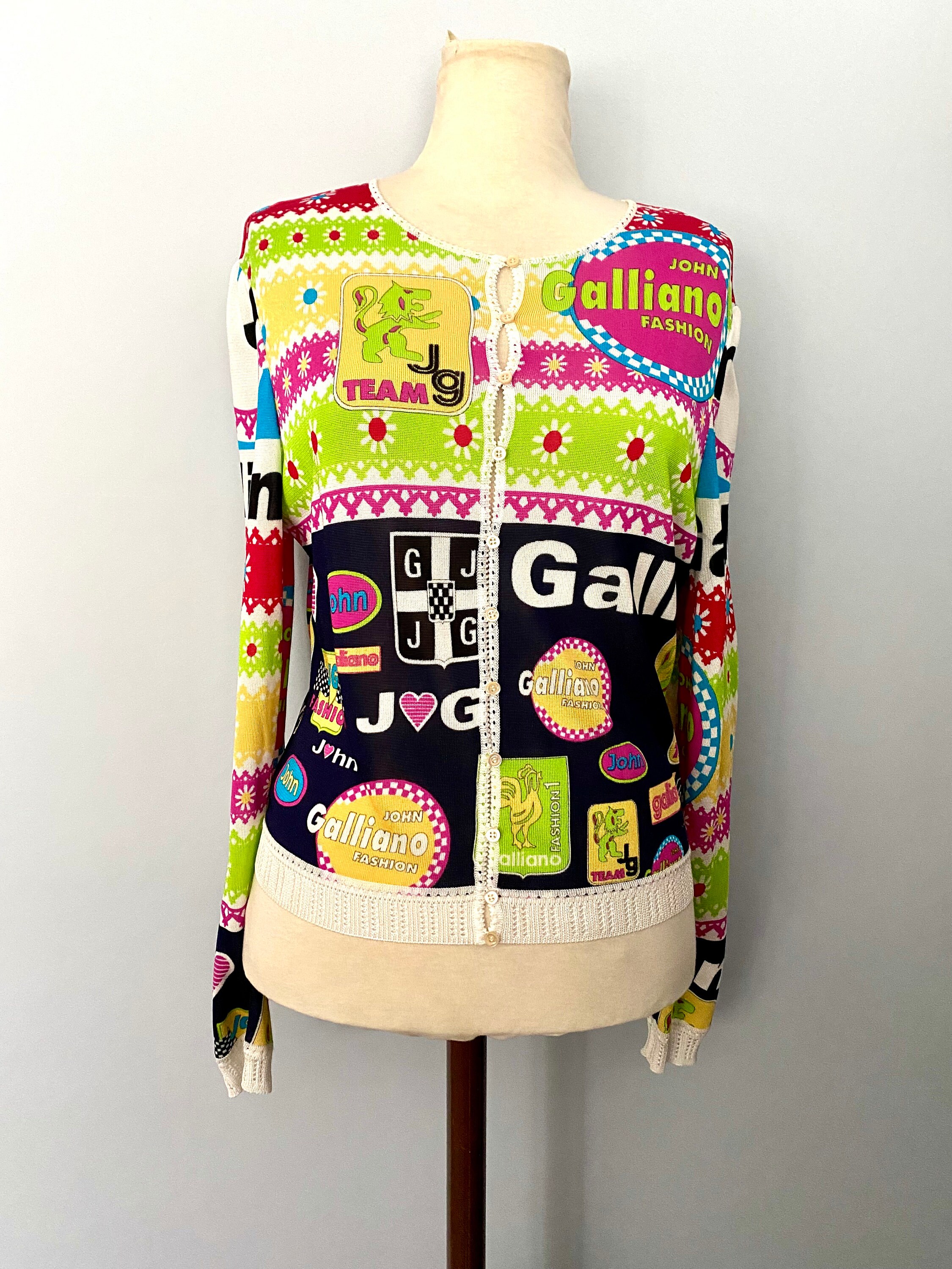 John Galliano Raceway Knit Cardigan Galliano Raceway Sweater John Galliano Raceway Knit Cardigan Galliano Raceway Sweater