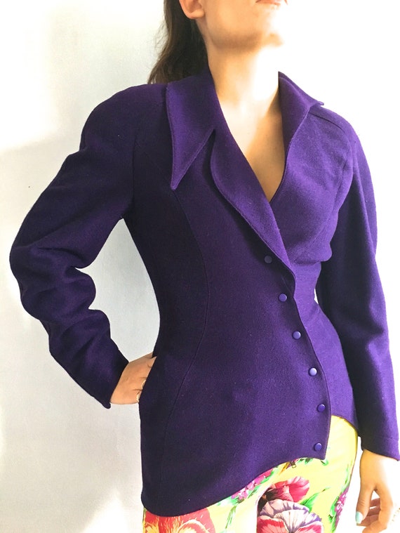Thierry Mugler jacket shoulder pads vintage Mugler