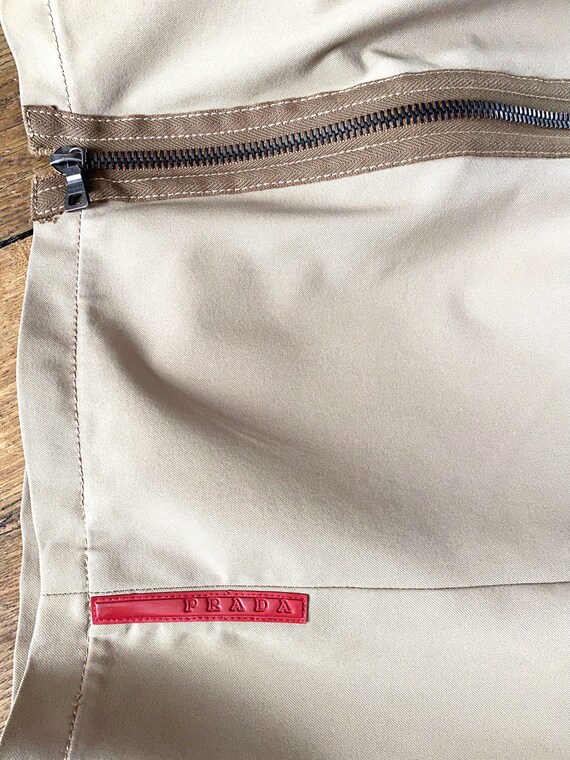 90s Prada pencil skirt back zipper Prada red labe… - image 7