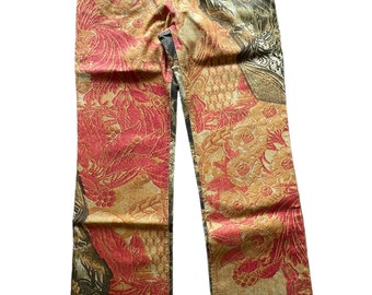Pantalon Jean Vintage Roberto Cavalli Imprimé Renaissance - Taille S/31