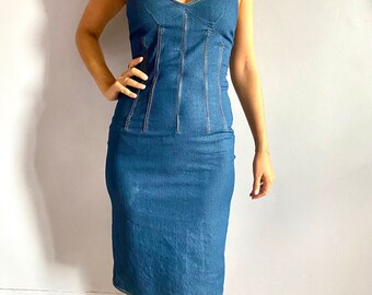 Vintage 90s D&G Boned Denim Dress With Laced Back Dolce Dress Back Lacing Boned Corset Dress 90s Dolce Gabbana - Etsy Vintage 90s D&G Boned Denim Dress With Laced Back Dolce Dress Back Lacing Boned Corset Dress 90s Dolce Gabbana - Etsy