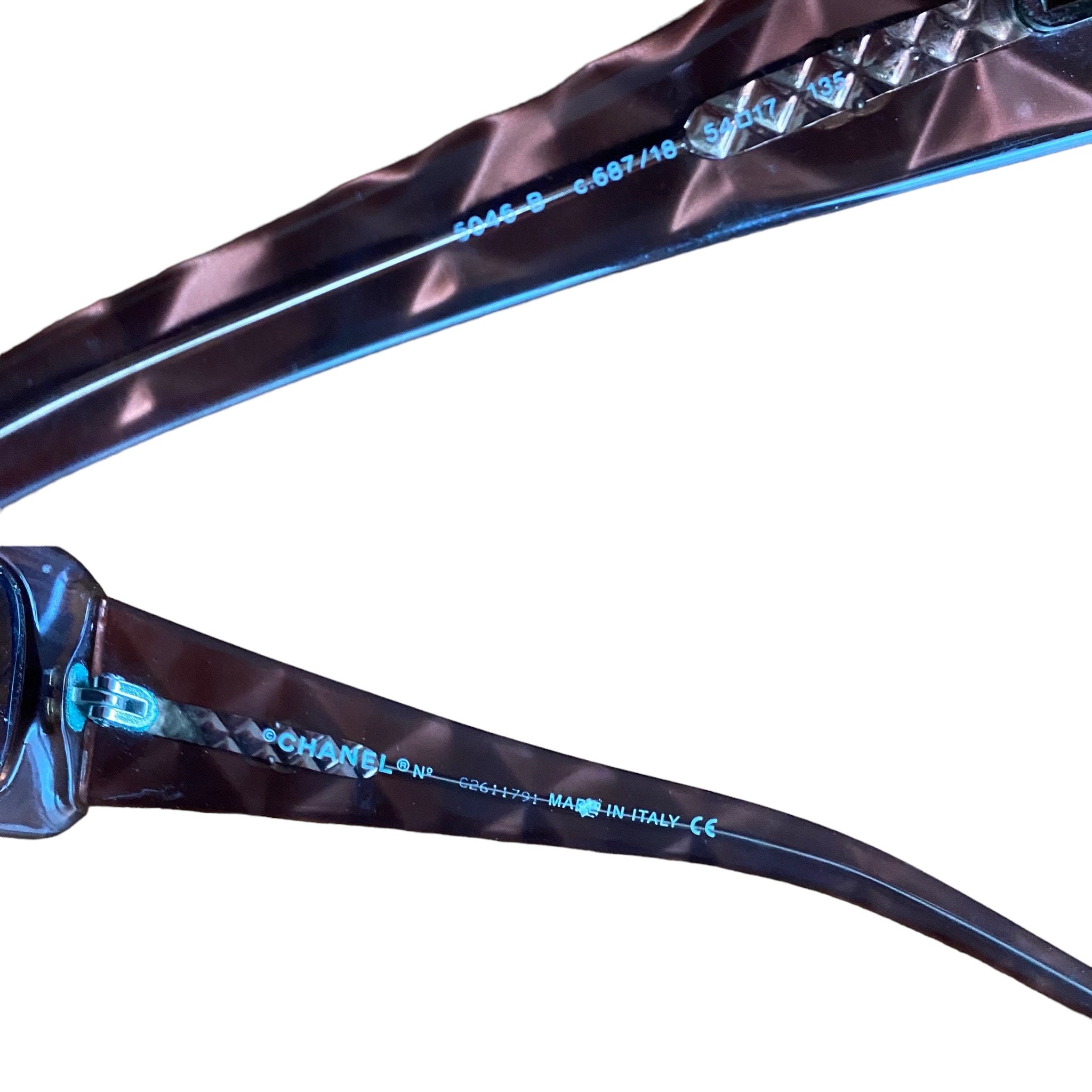 Chanel Sunglasses Quilted Arms Chanel Quilted Arm 5046 90s Etsy