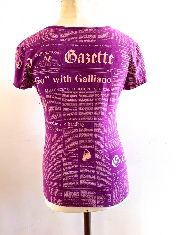 身幅44cmJohn Galliano  newspaper shirt