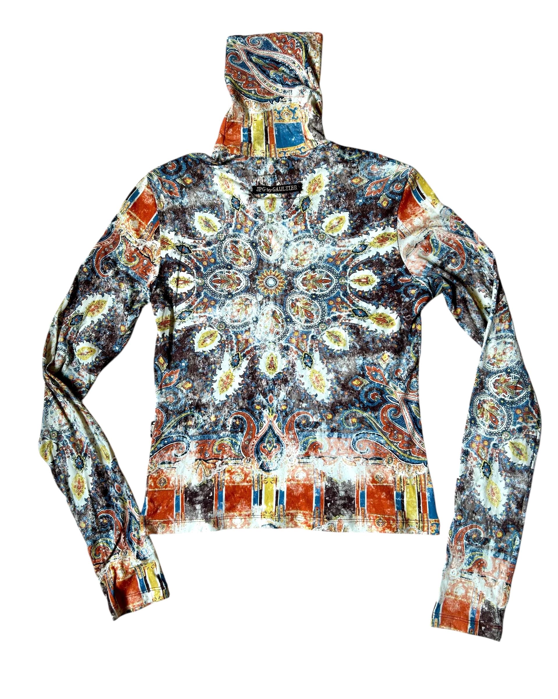 Vintage Jean Paul Gaultier Mosaic Print Turtleneck Top - Etsy