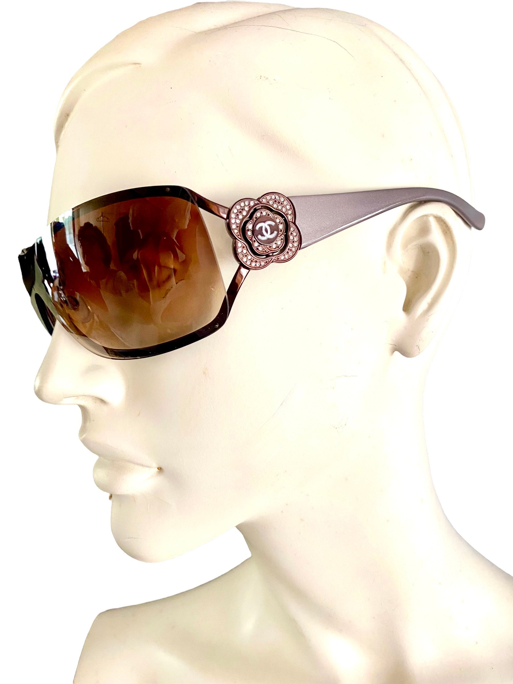 Chanel Camellia Ombre Sunglasses Crystal Camelia Edition CC 