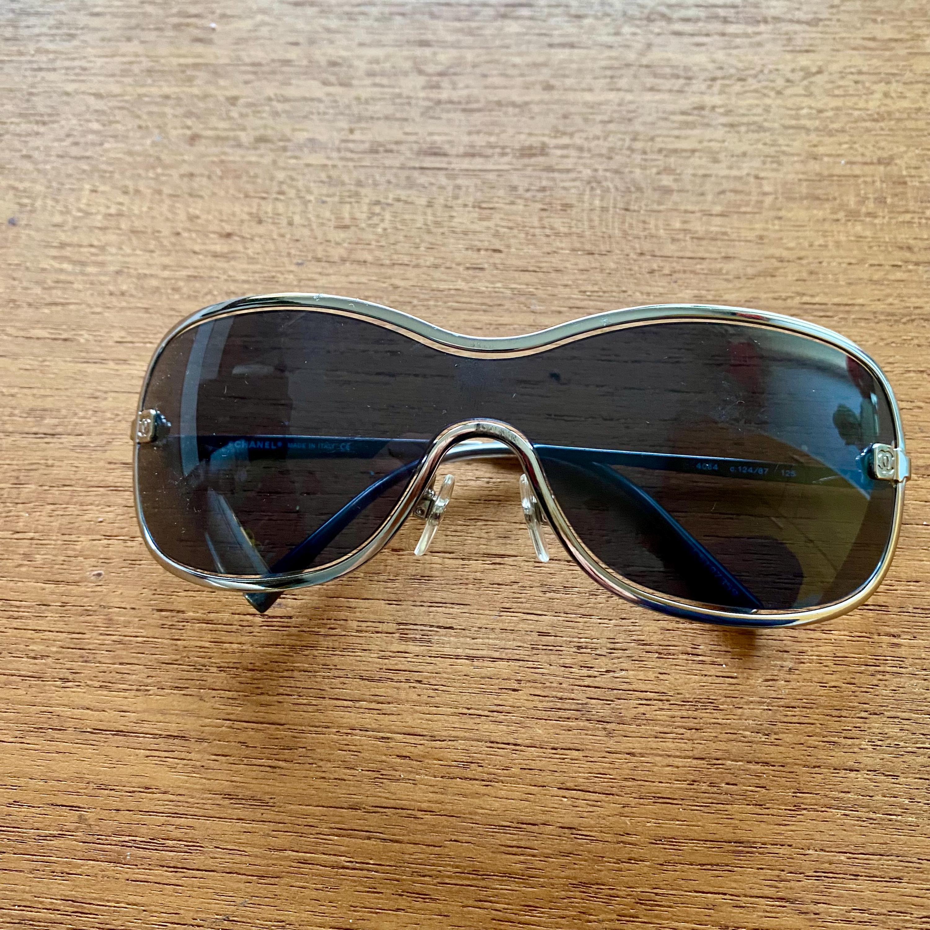 Chanel Shield Sunglasses Chanel 4064 Wire Frame Floating Chanel Shield Sunglasses Chanel 4064 Wire Frame Floating