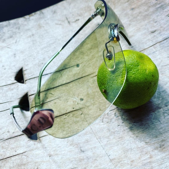 Dior rimless mask sunglasses 80s Dior shield glass