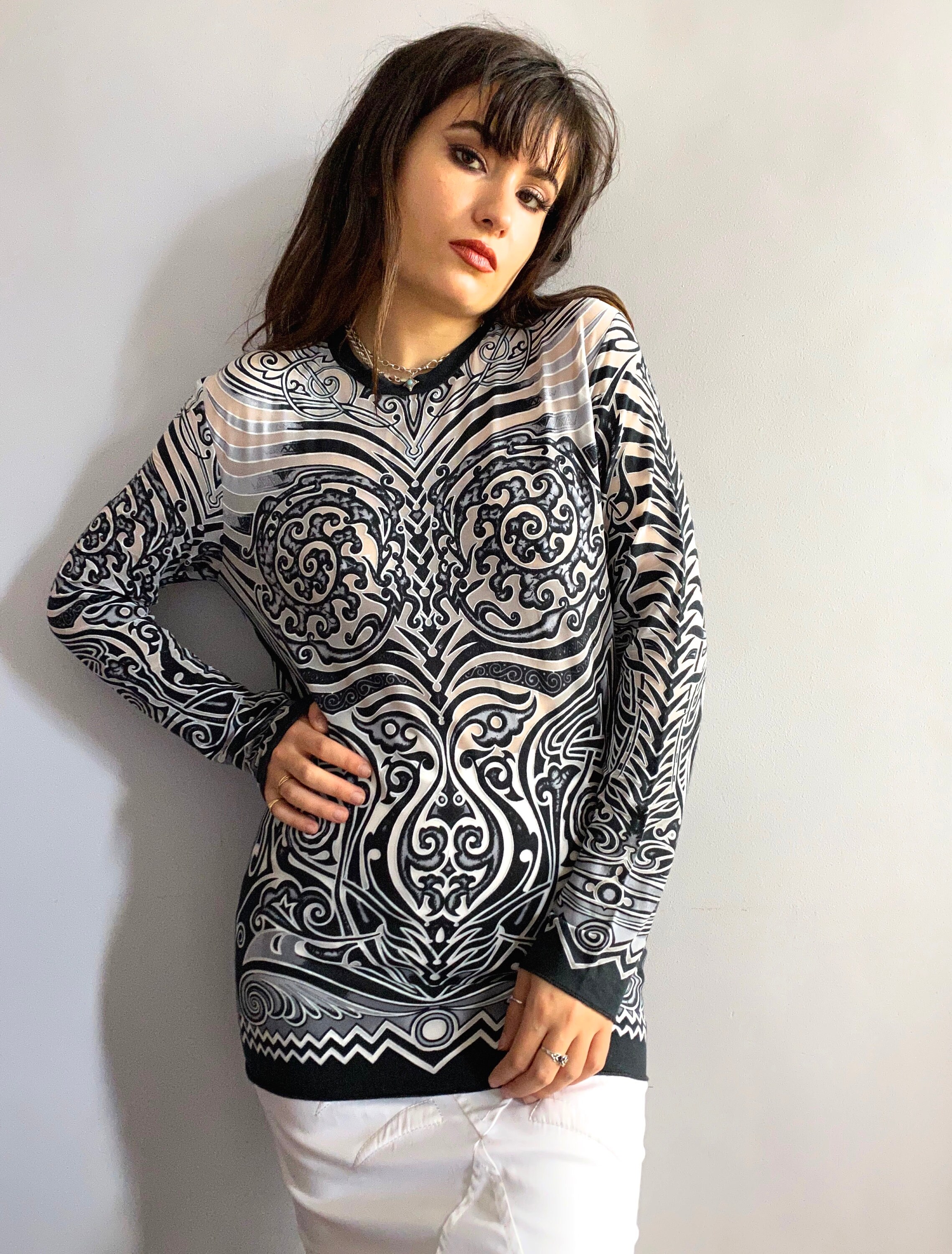 Gaultier Tribal Stripe Top Jean Paul 