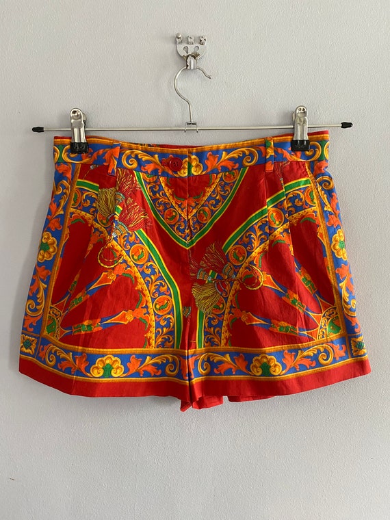 Dolce and Gabbana shorts 90s Dolce Gabbana red ta… - image 6