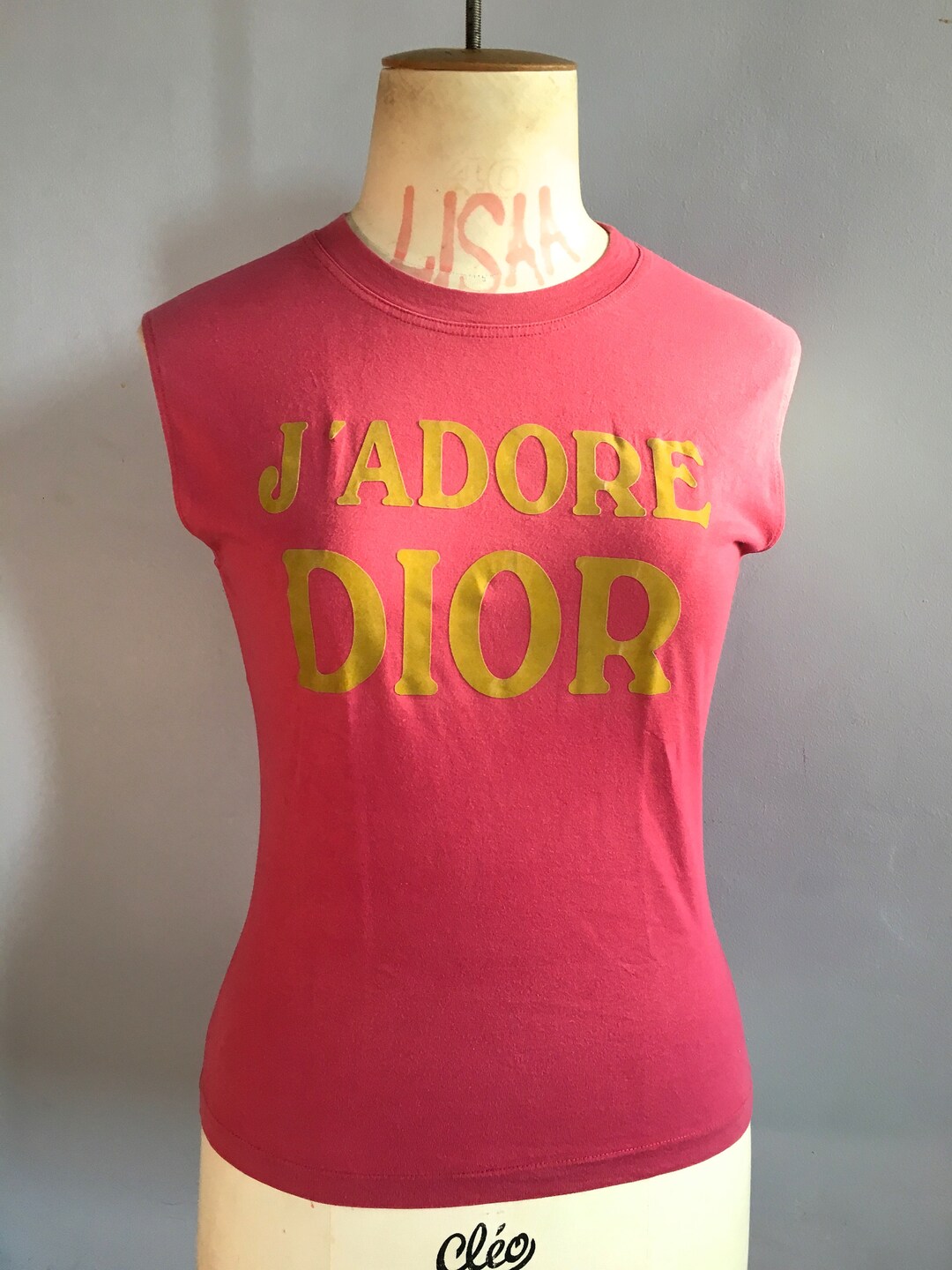Dior J'adore Dior 1947 Tシャツ Galliano期 Christian Dior Yellow J'Adore Dior 1947 World Champion Tank