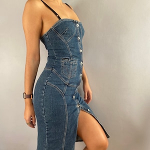 Dolce and Gabbana Denim Bustier Dress 90s D&G Vintage Denim Wiggle Dress  Dolce Gabbana Pinup Dress Blue Jean Corset DG Fitted Denim Dress - Etsy