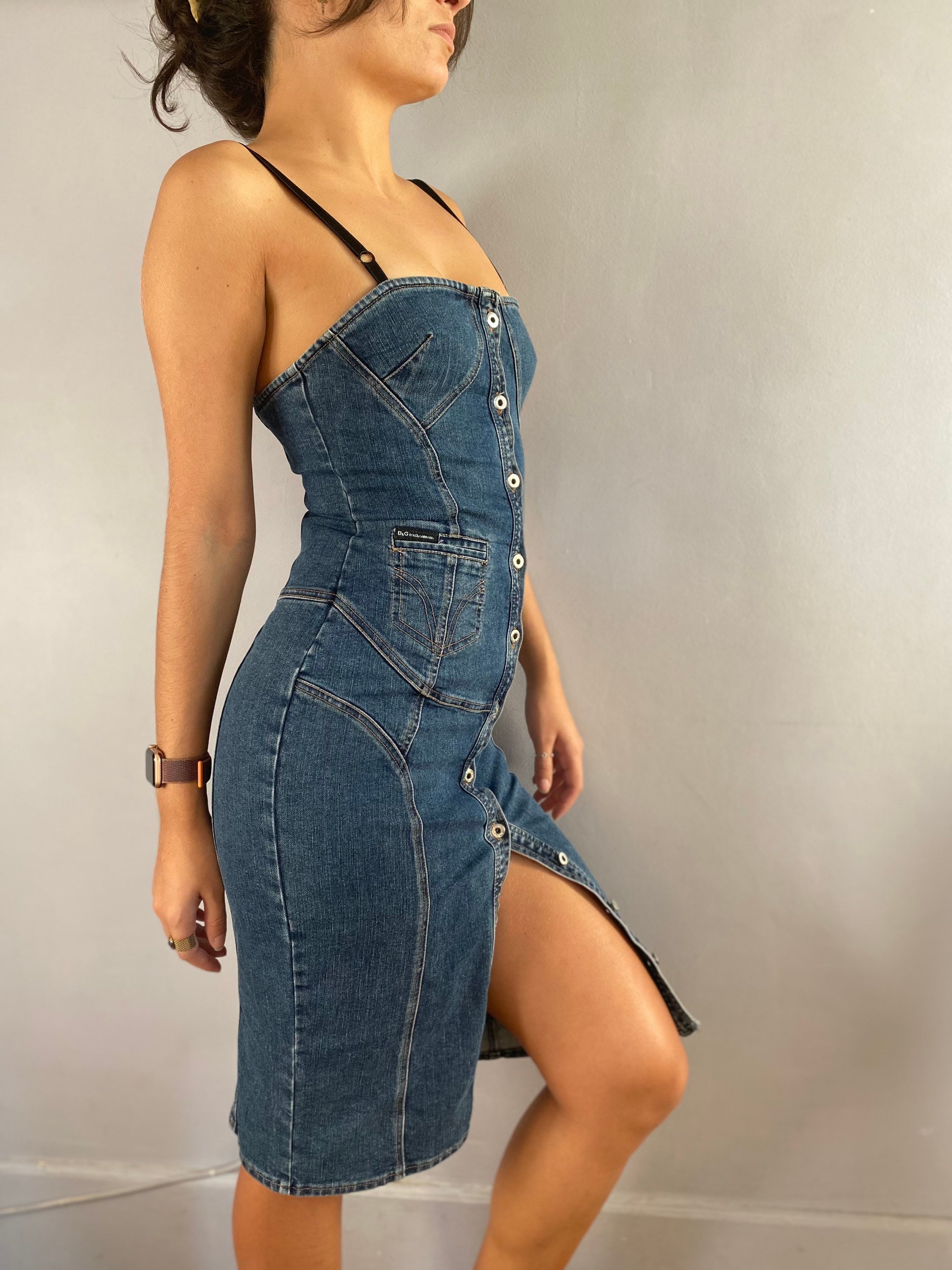 Dolce & Gabbana Denim Corset Top XS