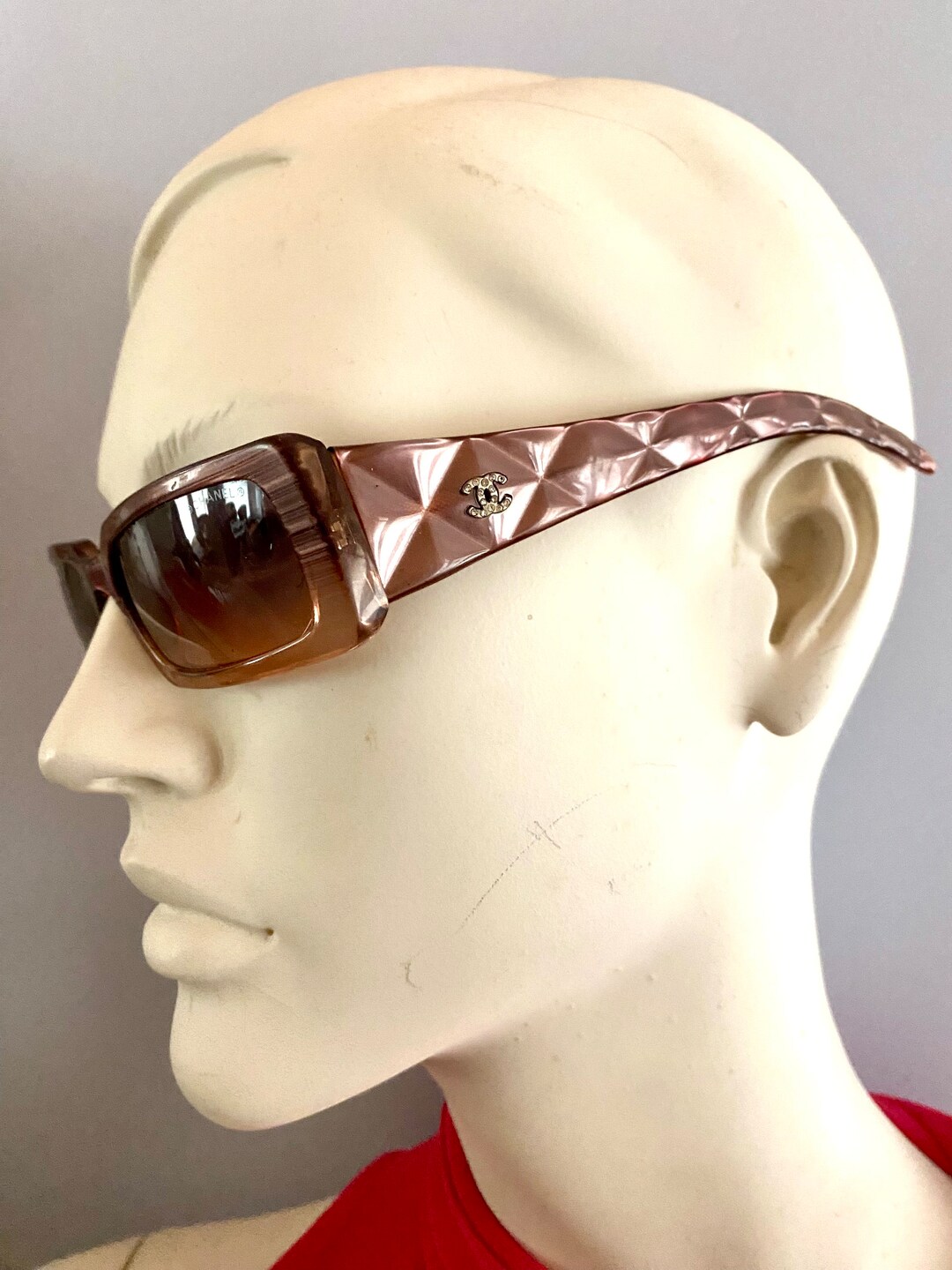 Chanel Sunglasses Quilted Arms Chanel Quilted Arm 5046 90s Etsy