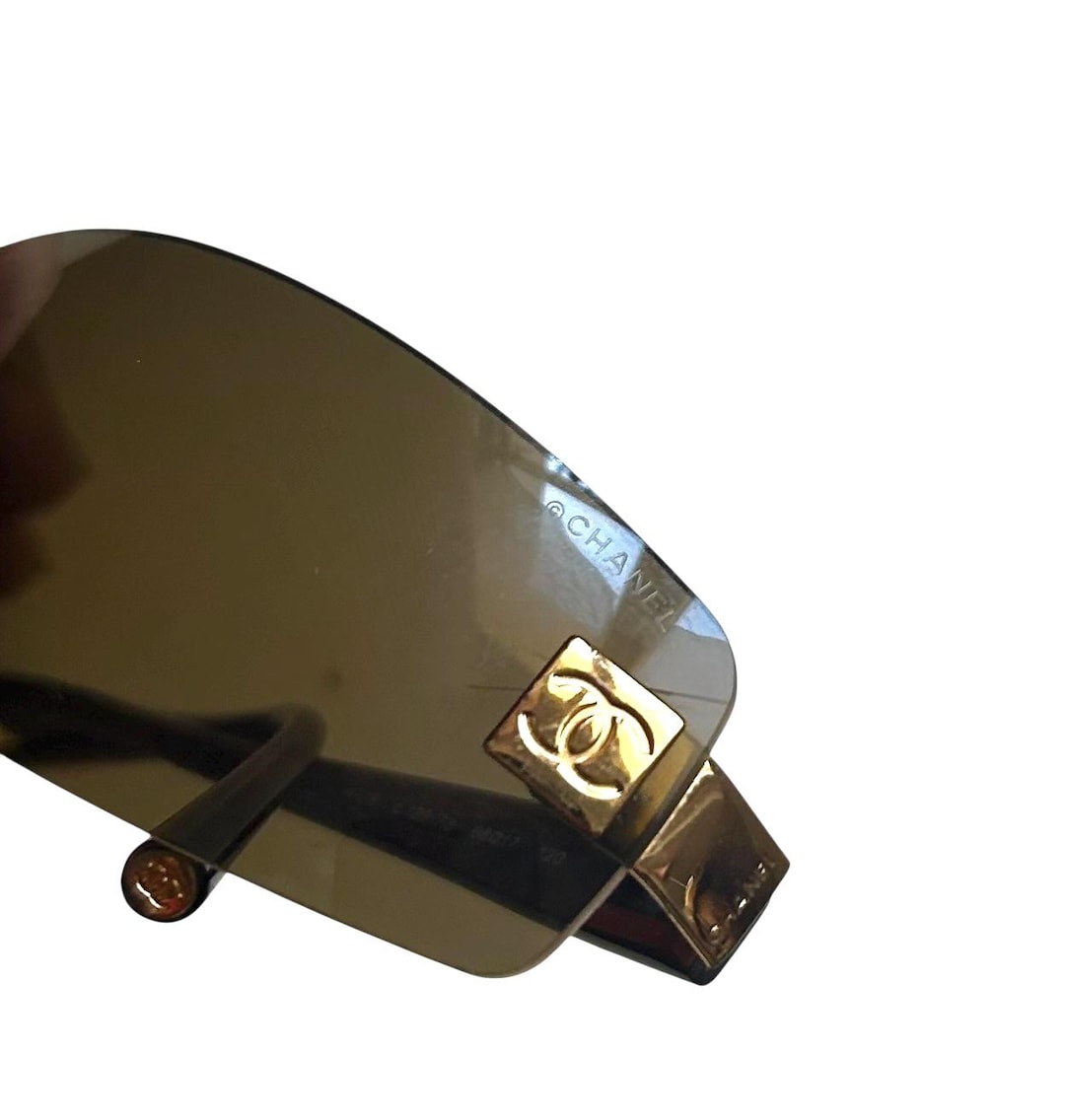 CHANEL サングラス 縁なし ブラウン系 Vintage Chanel 4018 Brown Rimless Glasses Ombre Lens Early 2000s