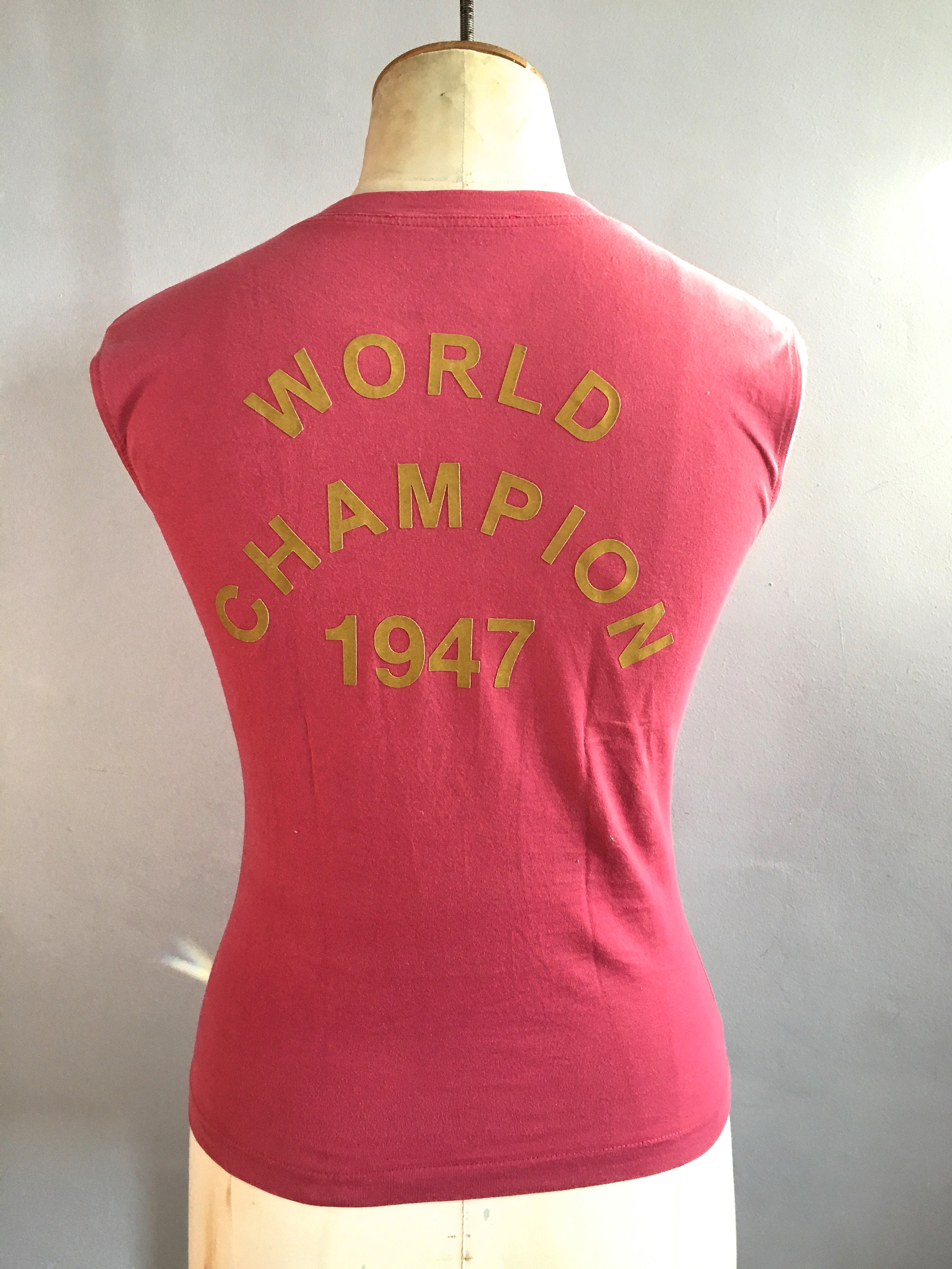 Dior J'adore Dior 1947 Tシャツ Galliano期 Christian Dior Vintage Rhinestone DIOR￼J'ADORE 1947 Tank