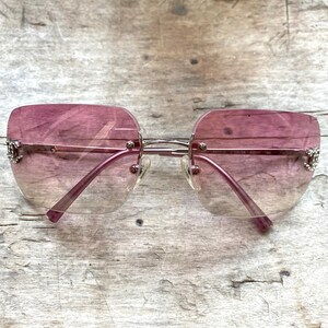 Vintage Chanel Sunglasses Y2K Chanel Rimless Rose Sunglasses 