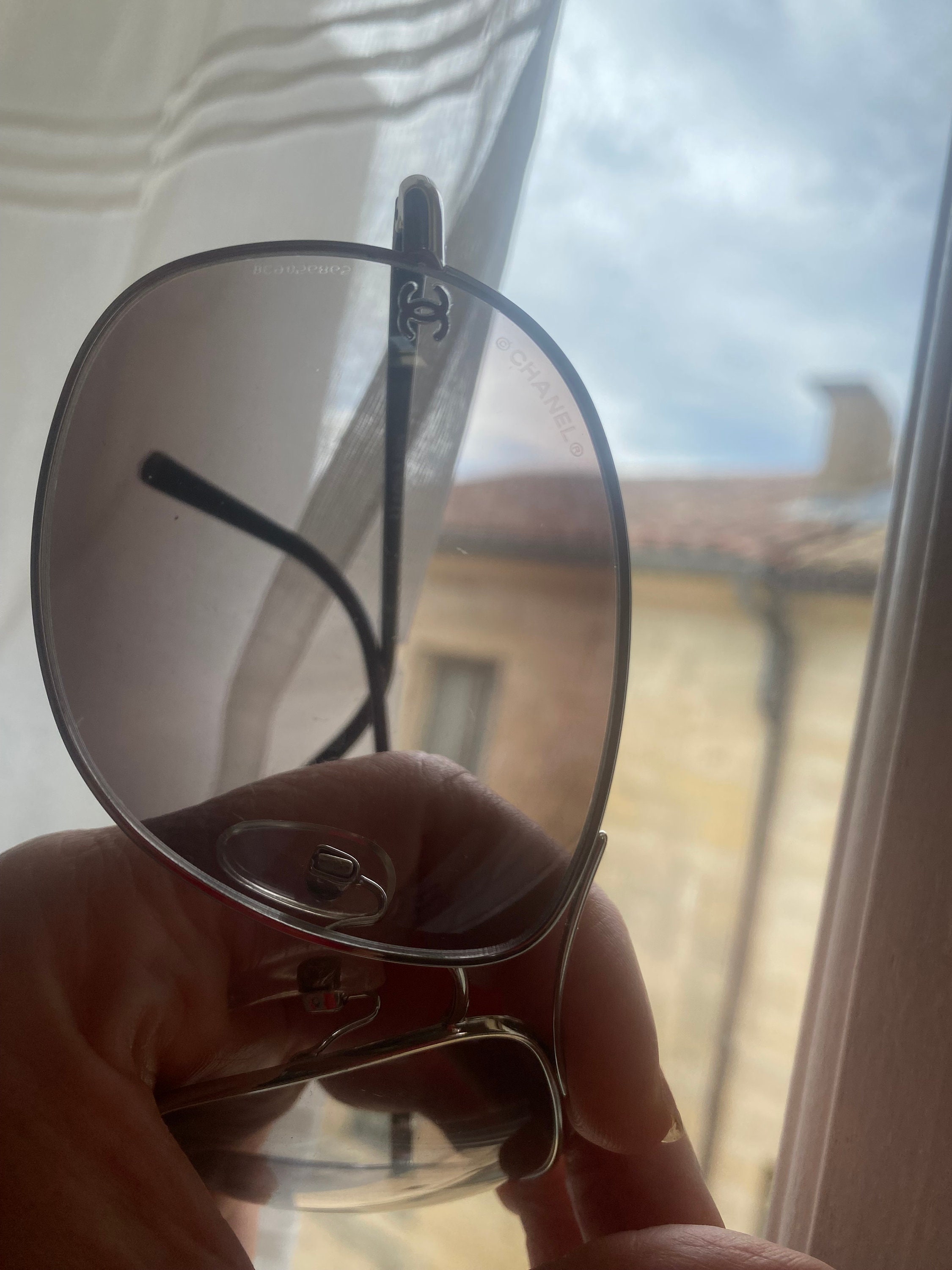 Chanel Aviator Wire Rim Sunglasses Gradient Lenses Chanel