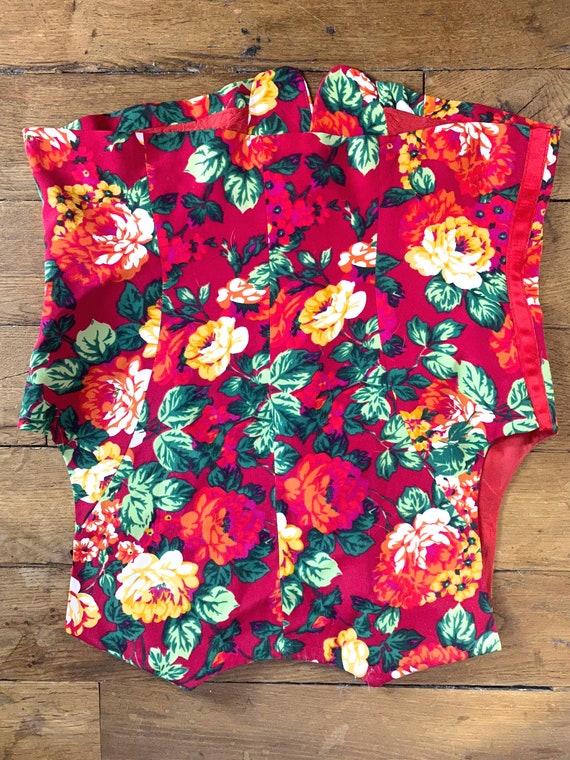 Jungle Kenzo floral silk vest flower print waistc… - image 6