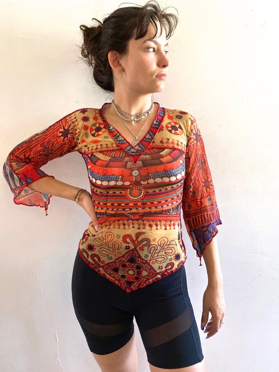 jean paul gaultier mesh top